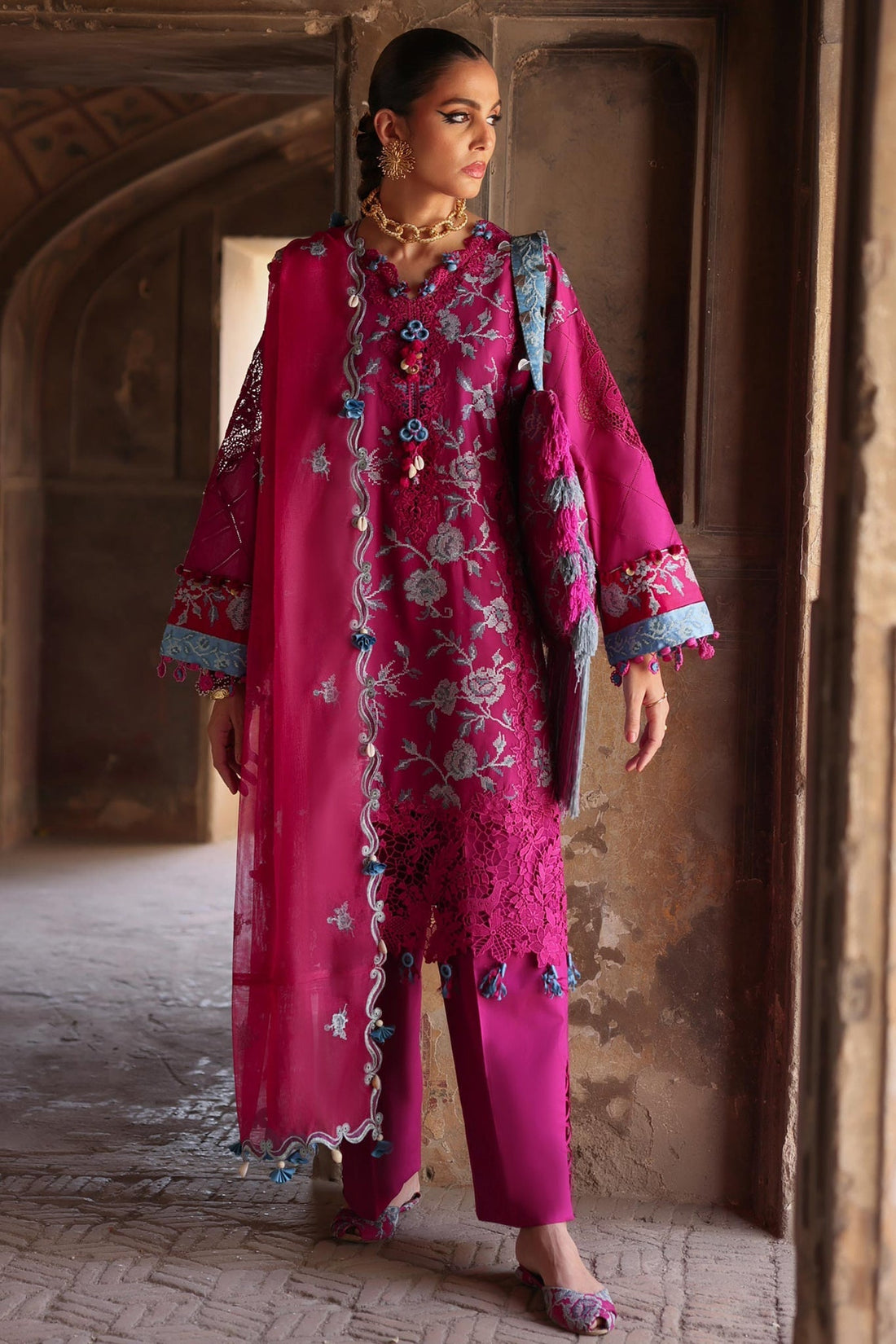 Elan | Luxury Lawn 25 | OPHELIA (EL25-10 B) - by - Libasekhas UK - Registered Vendor of : Elan - 100% Original Designer Dresss