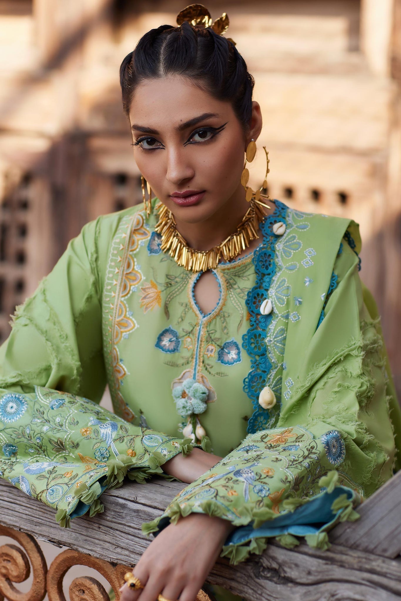 Elan | Luxury Lawn 25 | ISLA BLEU (EL25-11 B) - by - Libasekhas UK - Registered Vendor of : Elan - 100% Original Designer Dresss