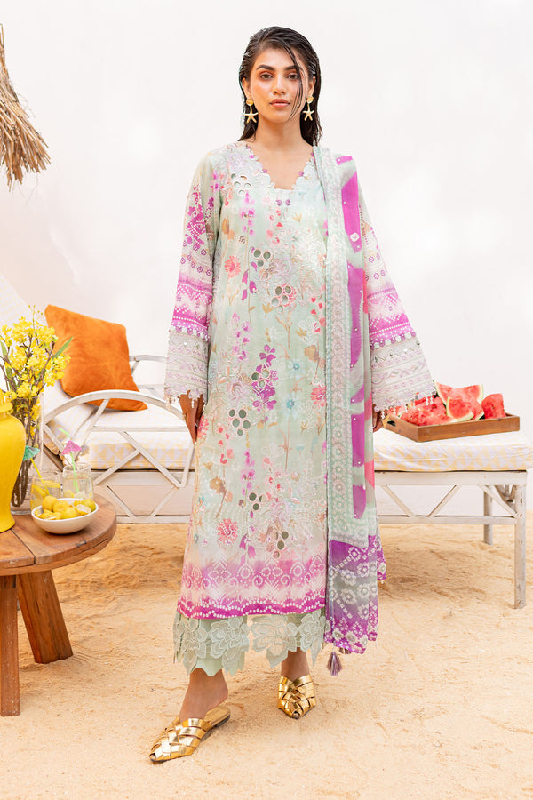 Nureh | Gardenia Lawn 24 | NS-136 A - by - Libasekhas UK - Registered Vendor of : Nureh - 100% Original Designer Dresss