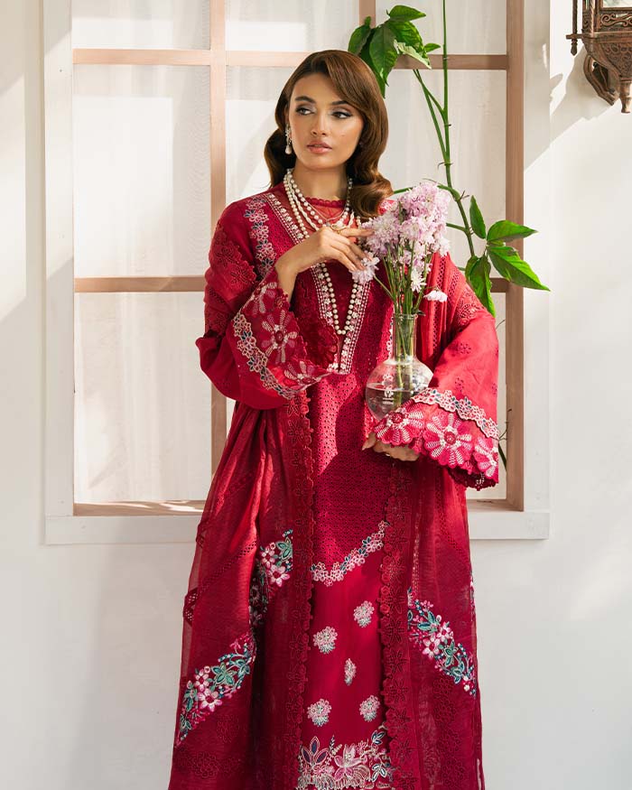 Zevk | Flora Festive Lawn | ZINNIA - by - Libasekhas UK - Registered Vendor of : Zevk - 100% Original Designer Dresss