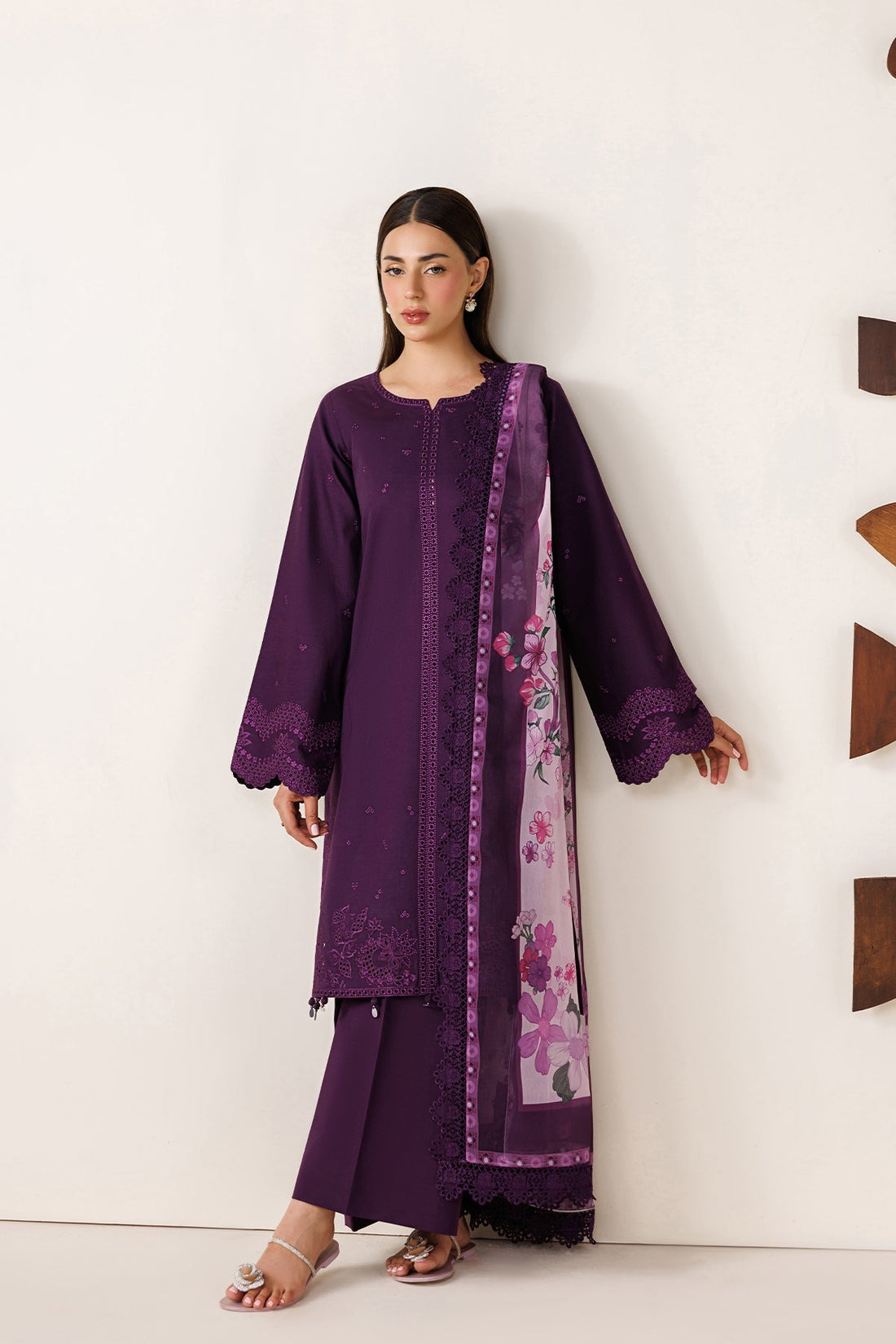 Farasha | Summer Melody 26 | VIOLET PLUM - by Libasekhas UK - Registered Vendor of : Farasha - 100% Original Designer Dress