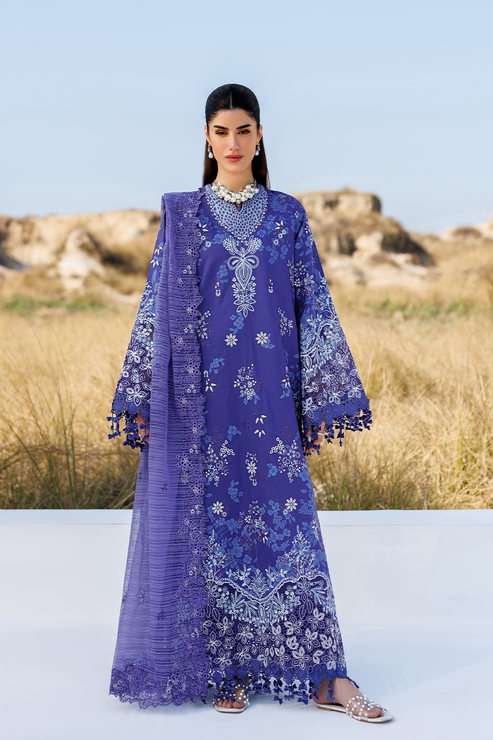Emaan adeel | Sunlit Groove Luxury Lawn 26 | PETAL PULSE - by Libasekhas UK - Registered Vendor of : Emaan Adeel - 100% Original Designer Dress