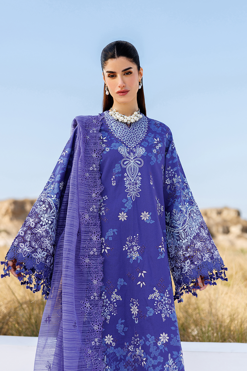 Emaan adeel | Sunlit Groove Luxury Lawn 26 | PETAL PULSE - by Libasekhas UK - Registered Vendor of : Emaan Adeel - 100% Original Designer Dress