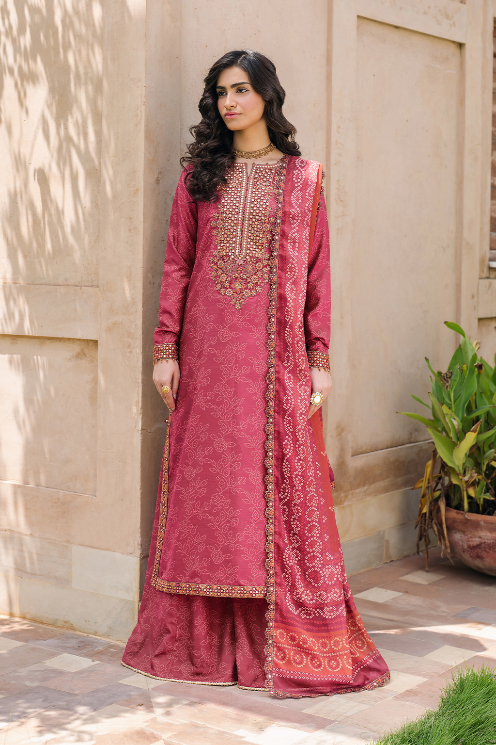 Iznik | Bandhani Formals | UE-336 - by - Libasekhas UK - Registered Vendor of : Iznik - 100% Original Designer Dresss