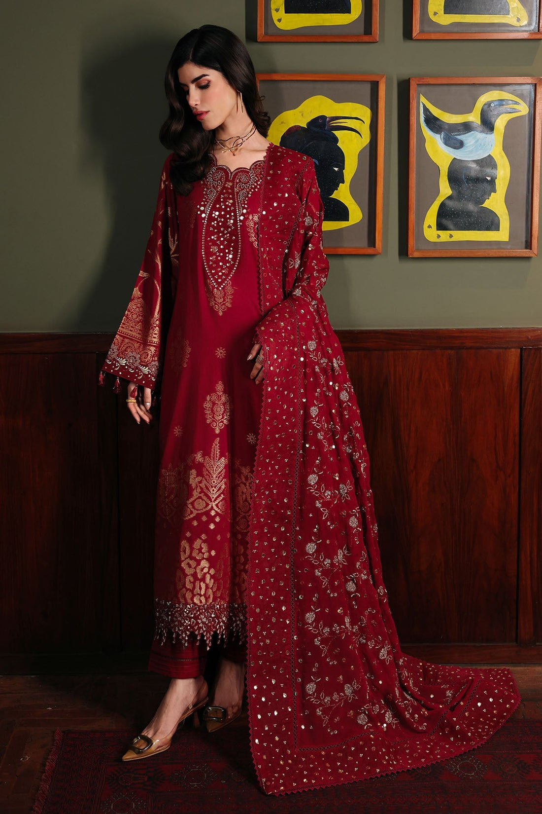 Nureh | Exclusive Jacquard | NE-225 - by Libasekhas UK - Registered Vendor of : Nureh - 100% Original Designer Dress
