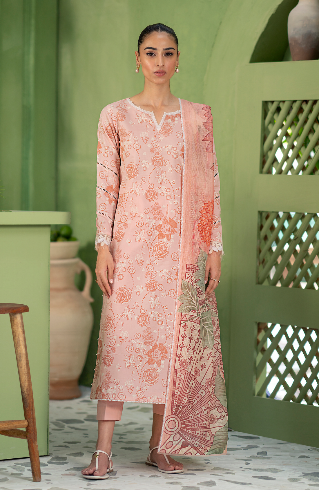Seran | Artisan Lawn 25 | PECHE - by - Libasekhas UK - Registered Vendor of : Seran - 100% Original Designer Dresss