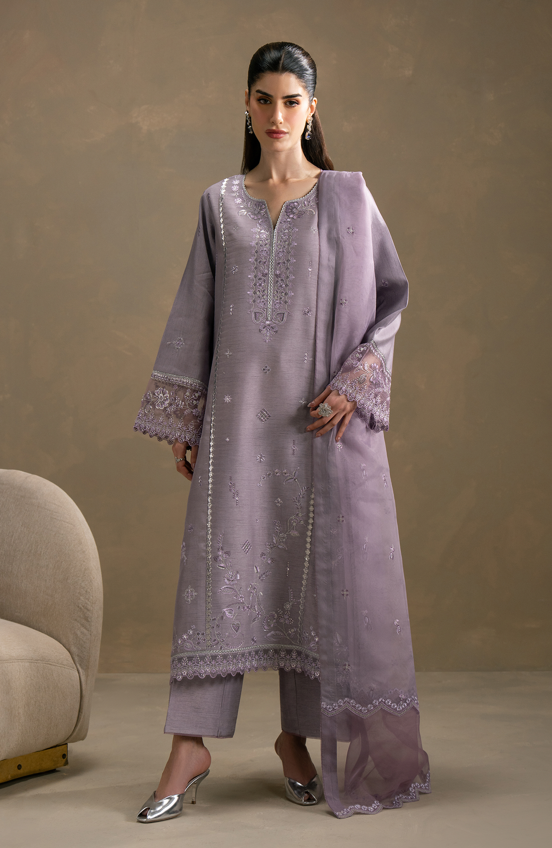 Seran | Lumiere RTW Eid 26 | Lila - by Libasekhas UK - Registered Vendor of : Seran - 100% Original Designer Dress