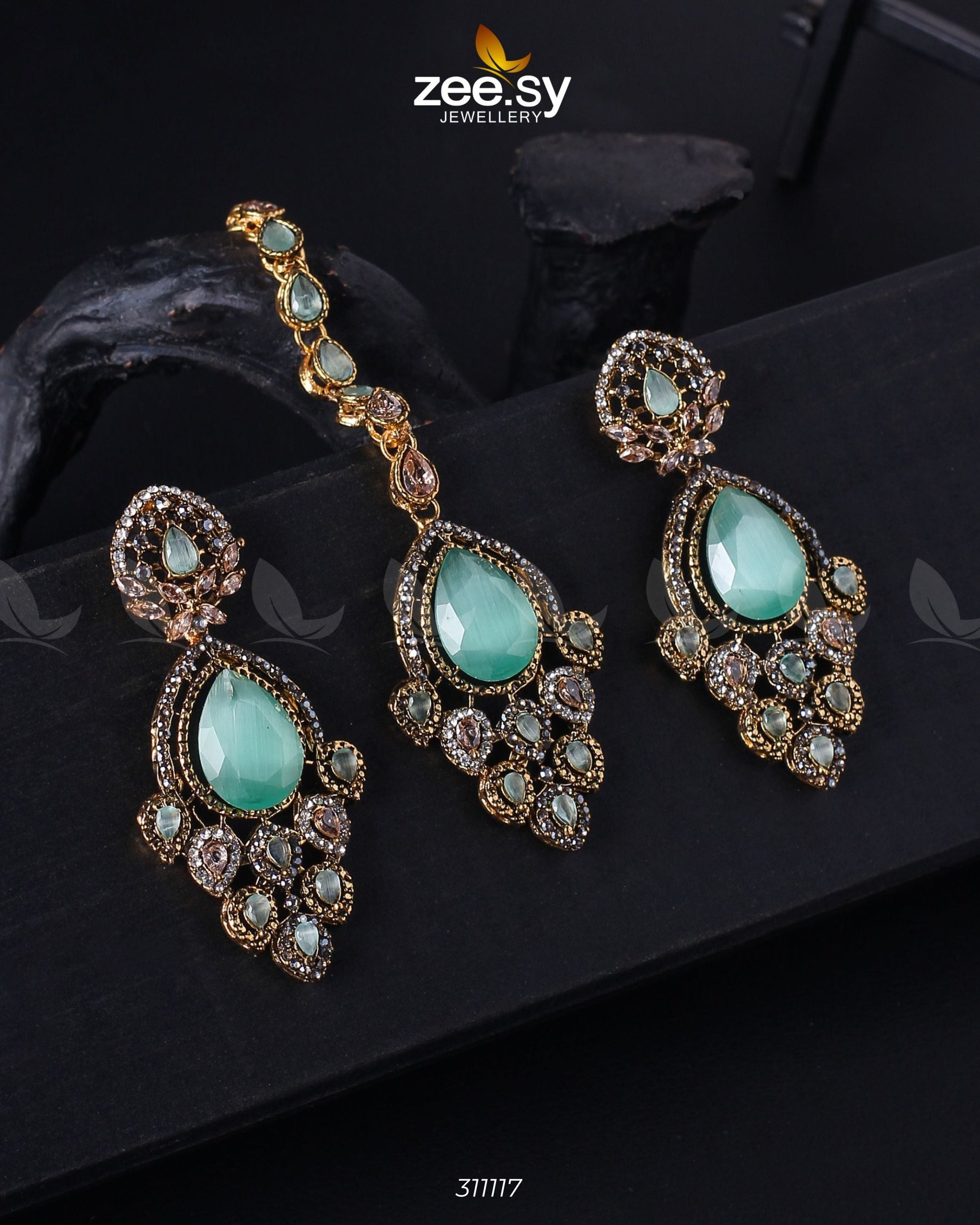 Dangle Earrings - by - Libasekhas UK - Registered Vendor of : Zeesy - 100% Original Designer Dresss