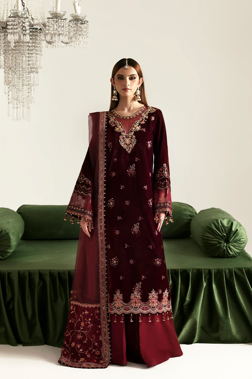 Emaan Adeel | Zarposh Velvet 25 | NADIRA - by Libasekhas UK - Registered Vendor of : Emaan Adeel - 100% Original Designer Dress