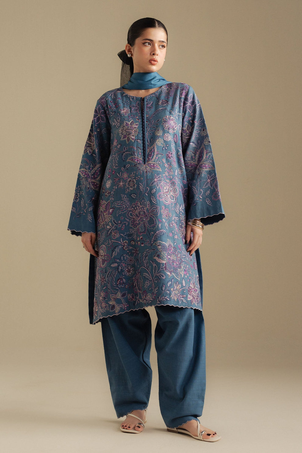 Zara Shahjahan | Coco Winter 25 | Mist-2B - by Libasekhas UK - Registered Vendor of : Zara Shahjahan - 100% Original Designer Dress