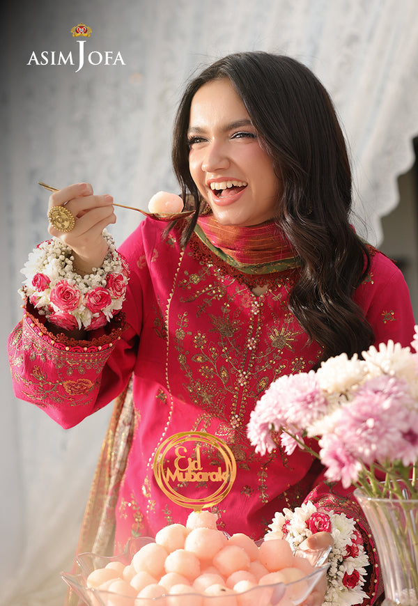 Asim Jofa | Summer Rhapsody | AJUBU-06 Embroidered Jacquard - by Libasekhas UK - Registered Vendor of : Asim Jofa - 100% Original Designer Dress