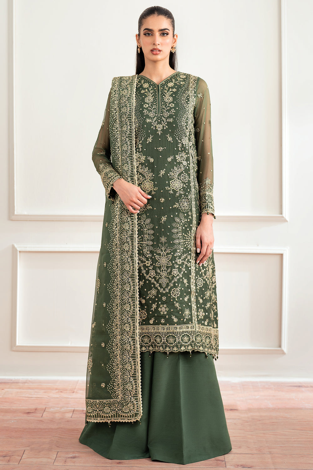 Farasha | Essence Formals 25 | Muted Moss - by Libasekhas UK - Registered Vendor of : Farasha - 100% Original Designer Dress