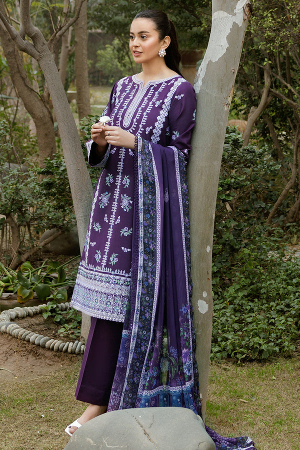 Farasha | Summer Weaves Embroidered Lawn | Regal Iris - by - Libasekhas UK - Registered Vendor of : Farasha - 100% Original Designer Dresss