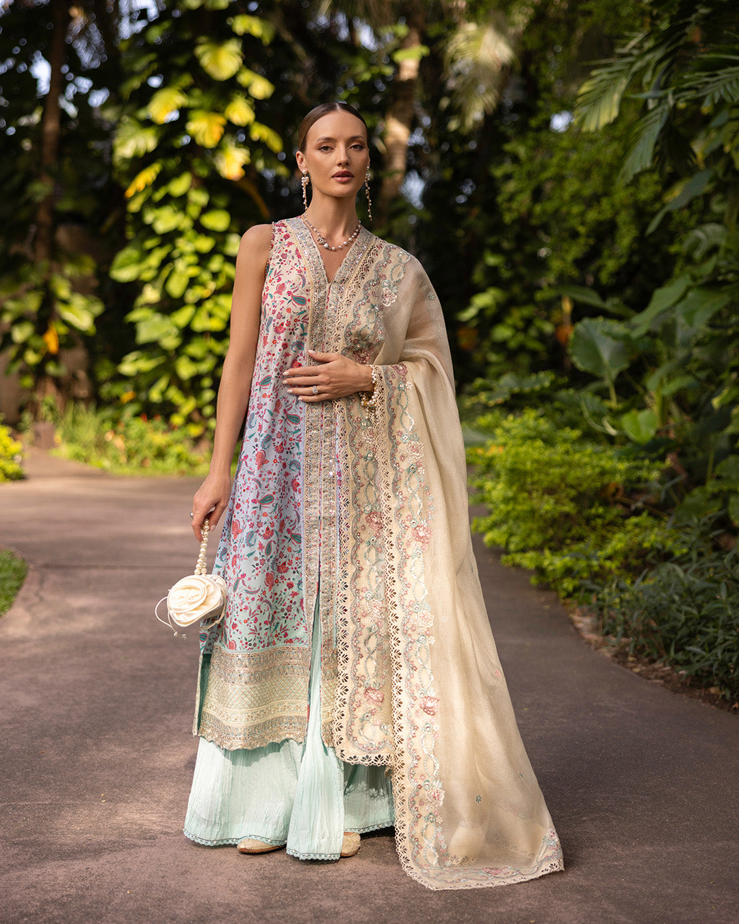 Faiza Saqlain | Zinnia Lawn 25 | Danica -  Faiza Saqlain Ladies Clothes -  House of Maryam