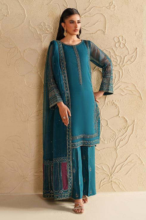 Naqshi | Feemora Organza Raw Silk | Rahmir - by Libasekhas UK - Registered Vendor of : Naqshi - 100% Original Designer Dress