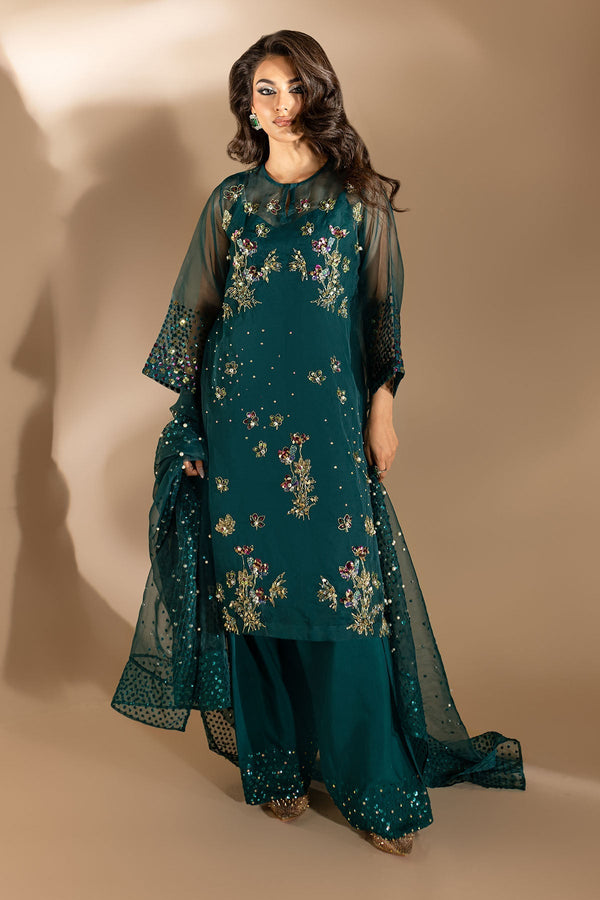 Nureh | Tiny Twinkles | TW-01 TEAL DREAM - by - Libasekhas UK - Registered Vendor of : Nureh - 100% Original Designer Dresss