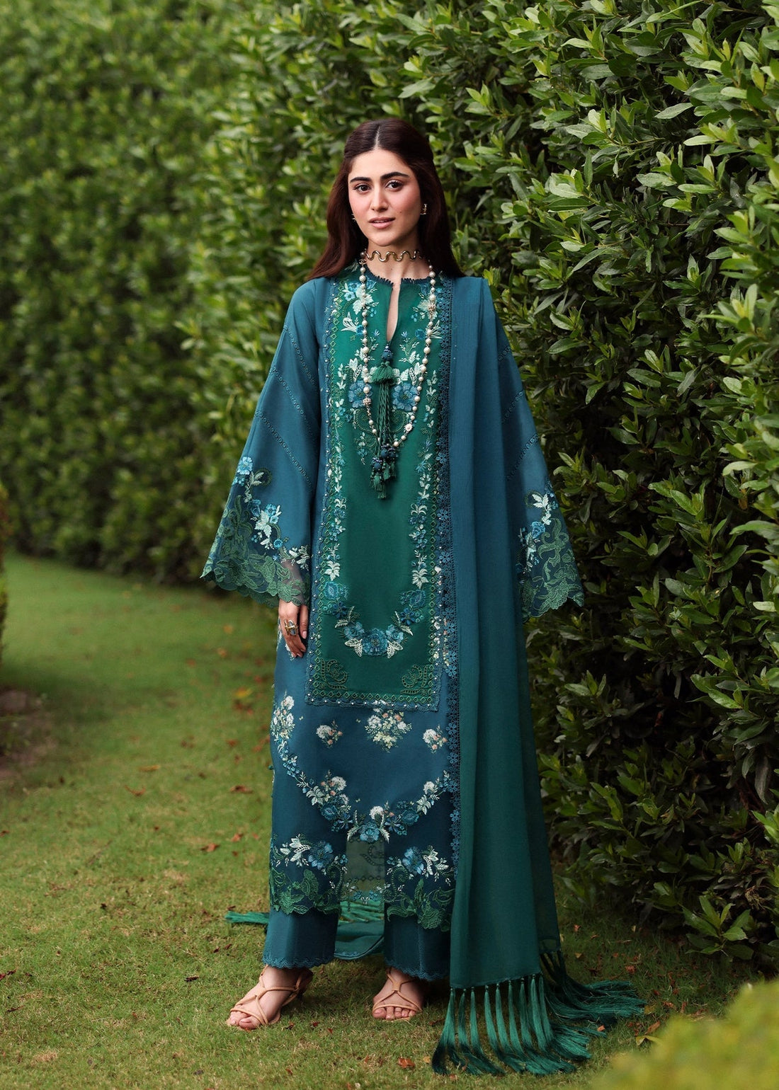 Sardinia | Embroidered Lawn Edit 26 | Hillside Teal - by Libasekhas UK - Registered Vendor of : Sardinia - 100% Original Designer Dress