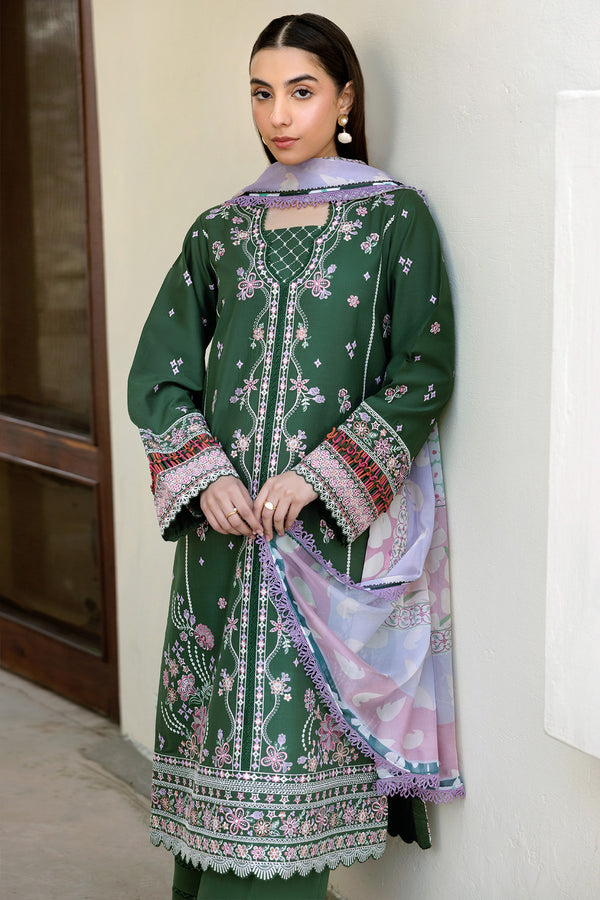 Farasha | Summer Weaves Embroidered Lawn | Emerald Eclips - by - Libasekhas UK - Registered Vendor of : Farasha - 100% Original Designer Dresss