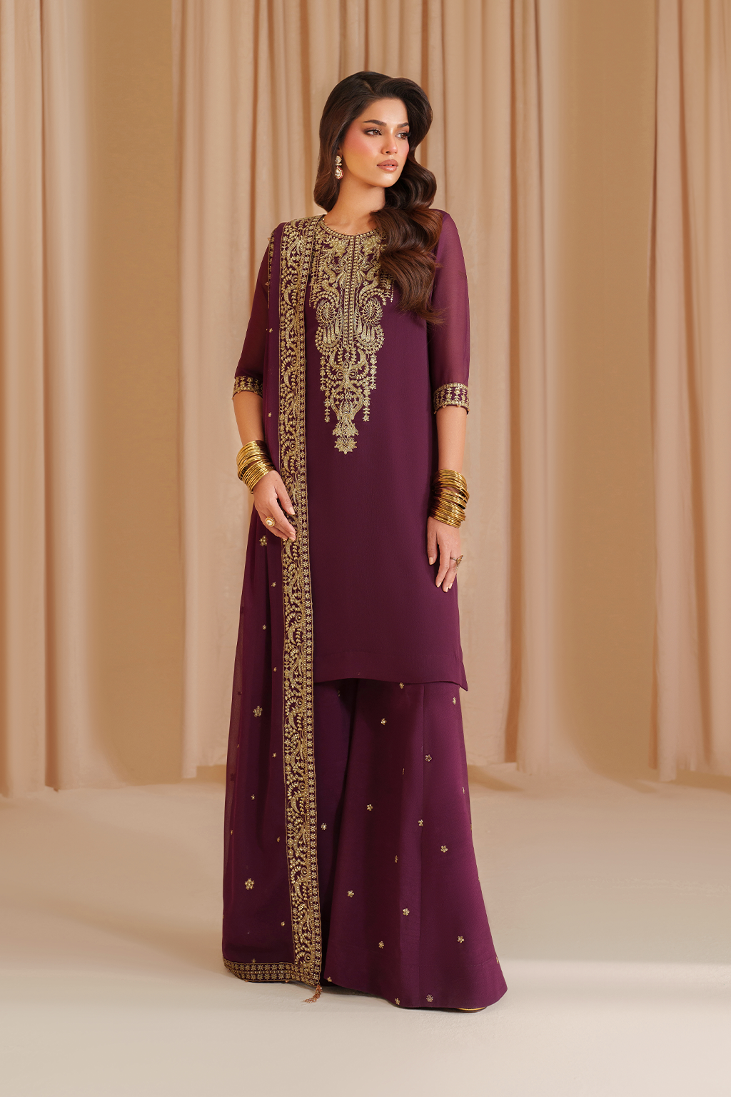 Iznik I Festive Formal I CC-76 Embroidered Chiffon - by Libasekhas UK - Registered Vendor of : Iznik - 100% Original Designer Dress