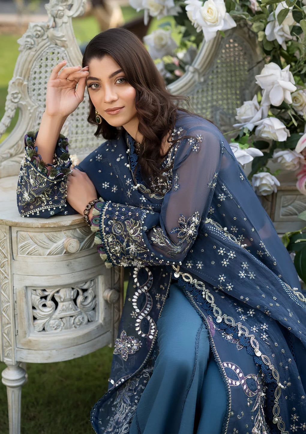 Elaf Premium | Formal Handwork Collection | EFH-04 FALAK - by - Libasekhas UK - Registered Vendor of : Elaf Premium - 100% Original Designer Dresss