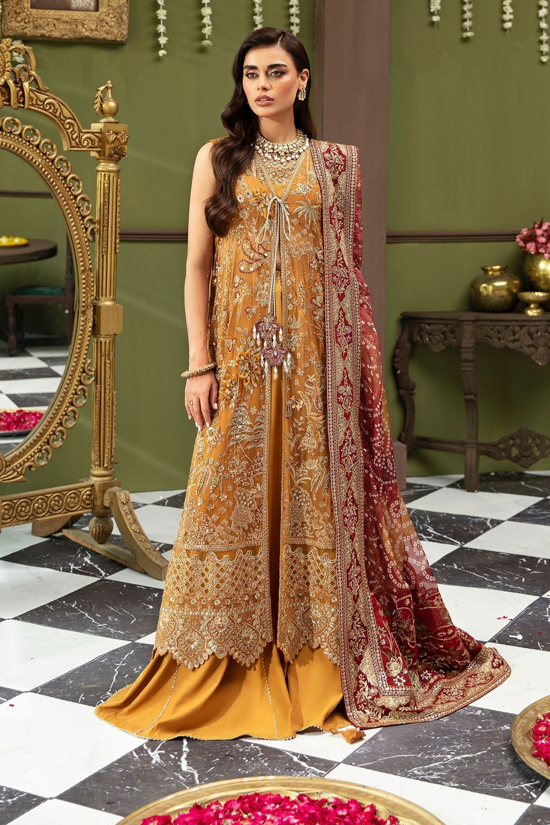 Nureh | Jhoomro Wedding Formals | NL-52 - ZAWIYA - by - Libasekhas UK - Registered Vendor of : Nureh - 100% Original Designer Dresss