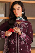 Farasha | Summer Weaves Embroidered Lawn | Burgandy Rush - by - Libasekhas UK - Registered Vendor of : Farasha - 100% Original Designer Dresss