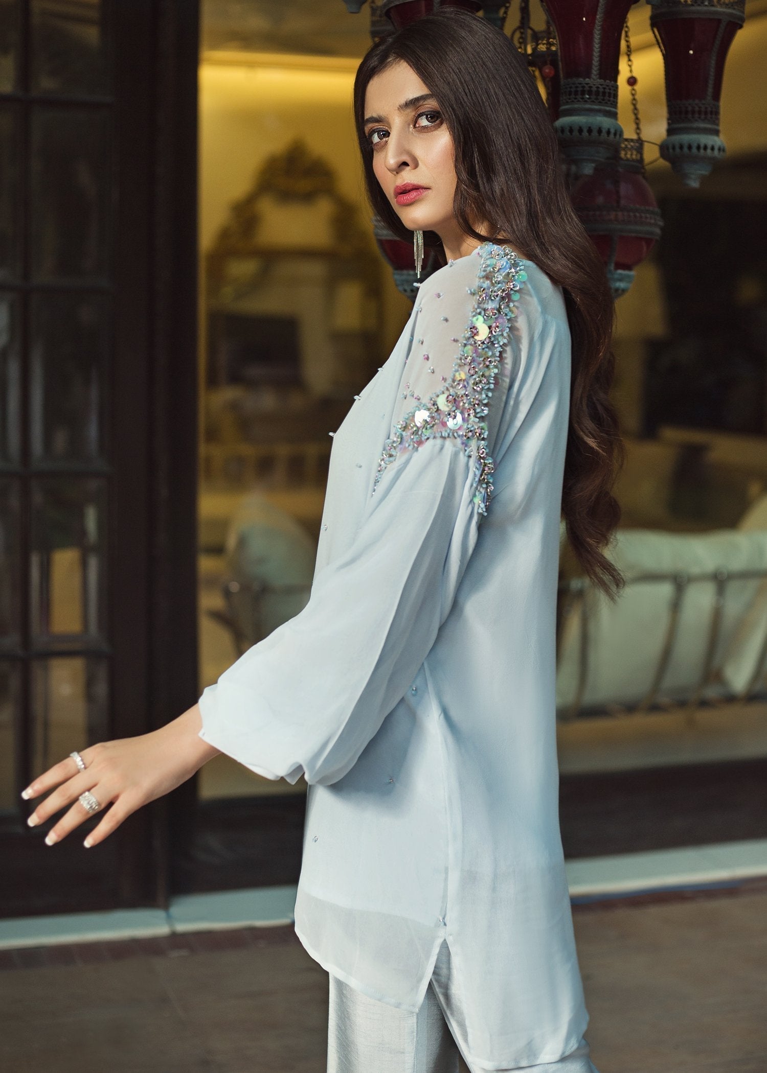 Hana | Serendipity Ready to Wear | Blue Berry Swirl - by - Libasekhas UK - Registered Vendor of : Hana - 100% Original Designer Dresss