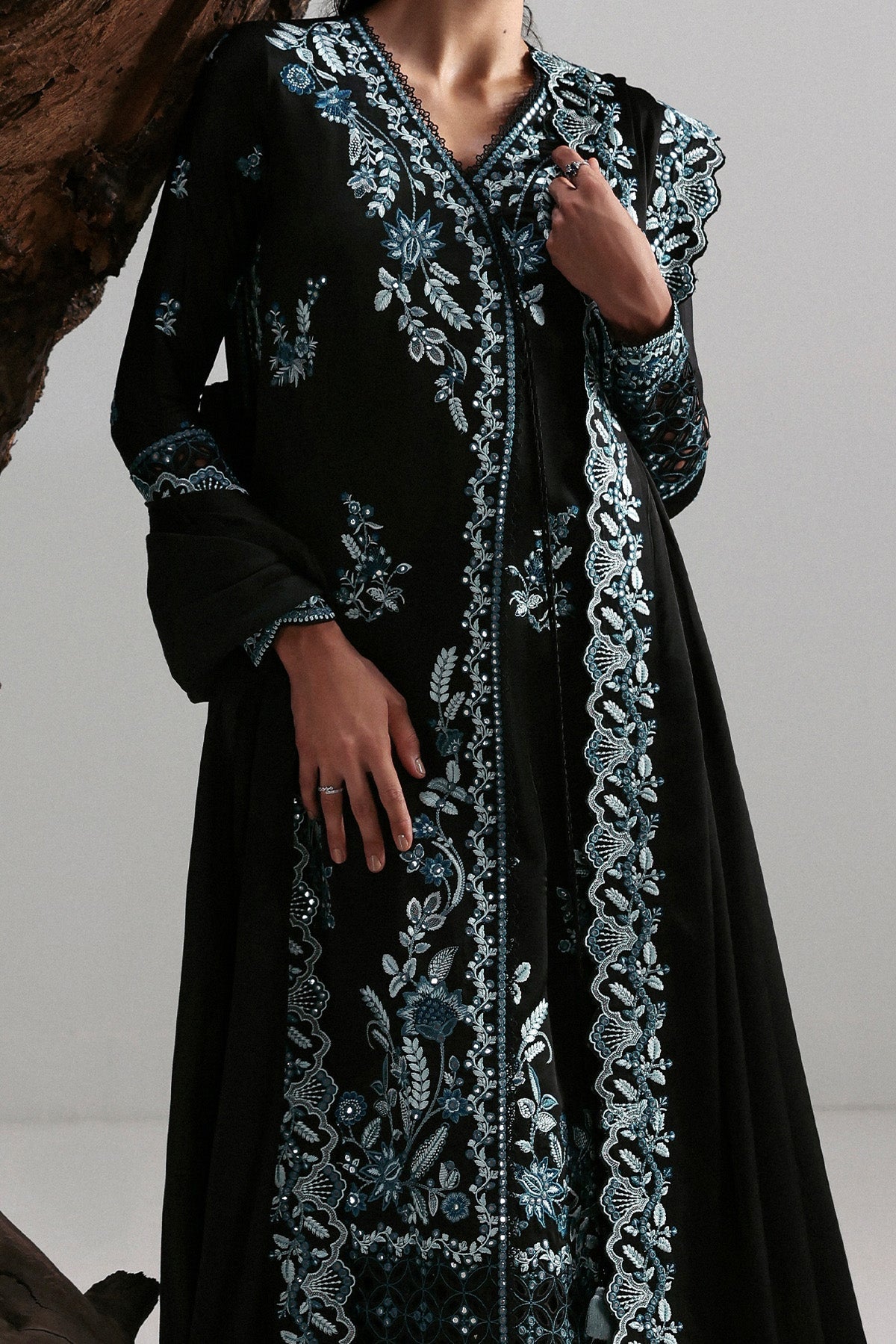 Afrozeh | Slate Ready to Wear | Rhylen - by Libasekhas UK - Registered Vendor of : Afrozeh - 100% Original Designer Dress