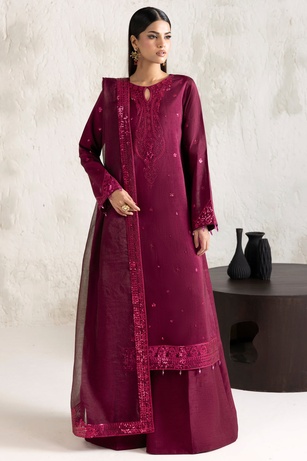 Farasha | Formals 26 | Fuchsia Glow - by Libasekhas UK - Registered Vendor of : Farasha - 100% Original Designer Dress