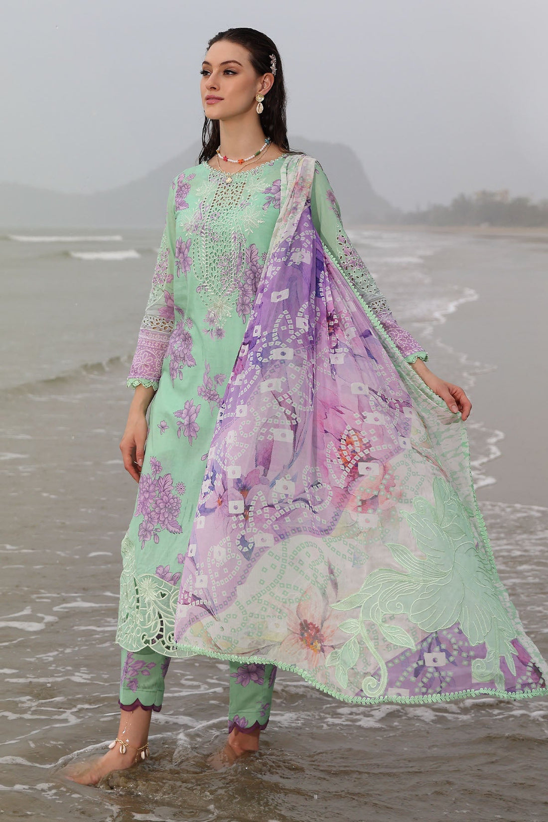 Nureh | Gardenia Embroidered Lawn 25 | NSG-174 - by - Libasekhas UK - Registered Vendor of : Nureh - 100% Original Designer Dresss
