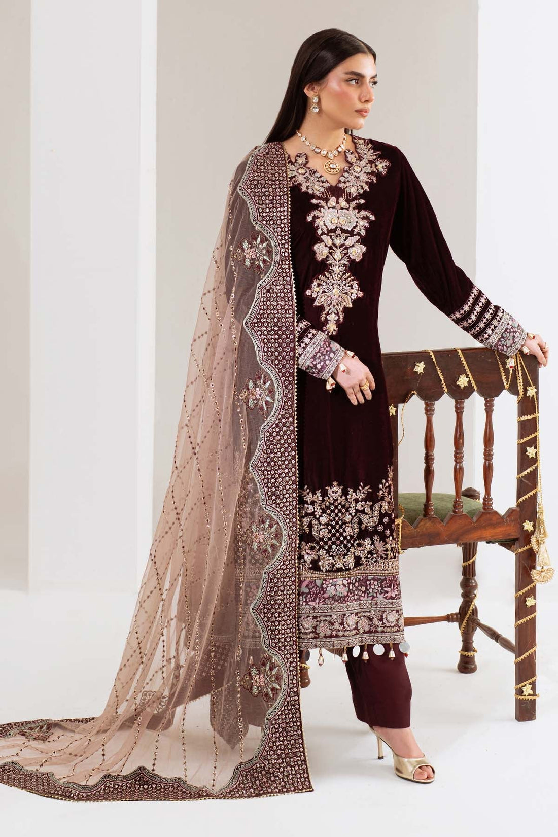 Nureh | Maya Velvet | NW-110 - by Libasekhas UK - Registered Vendor of : Nureh - 100% Original Designer Dress