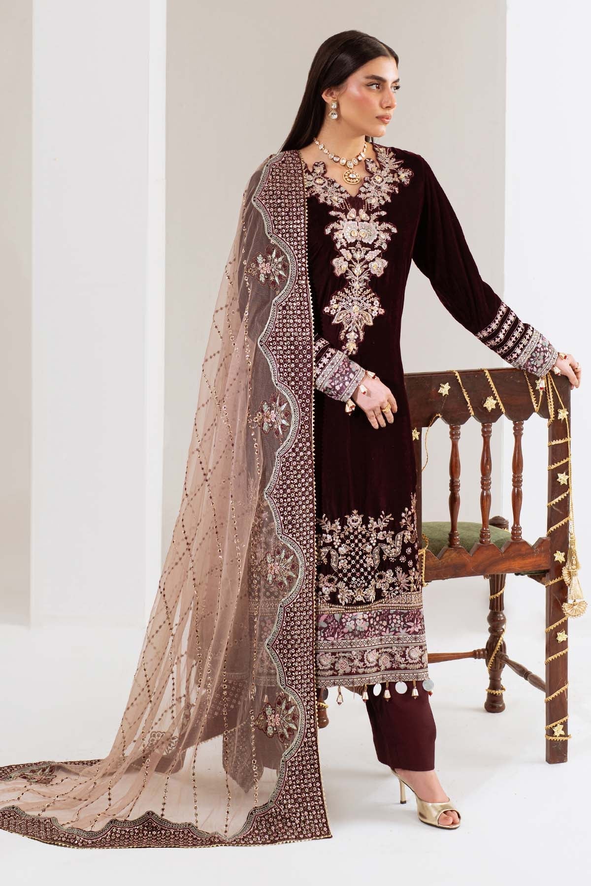 Nureh | Maya Velvet | NW-110 - by Libasekhas UK - Registered Vendor of : Nureh - 100% Original Designer Dress