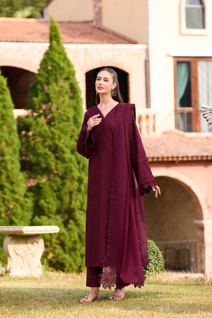 Farasha | Sorine Summer 26 | Autumn Maroon - by Libasekhas UK - Registered Vendor of : Farasha - 100% Original Designer Dress