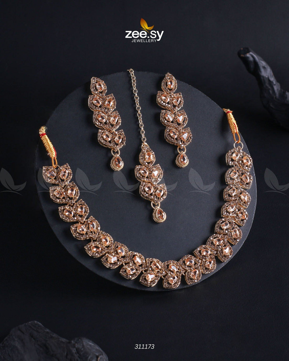 Elara Necklace - by - Libasekhas UK - Registered Vendor of : Zeesy - 100% Original Designer Dresss