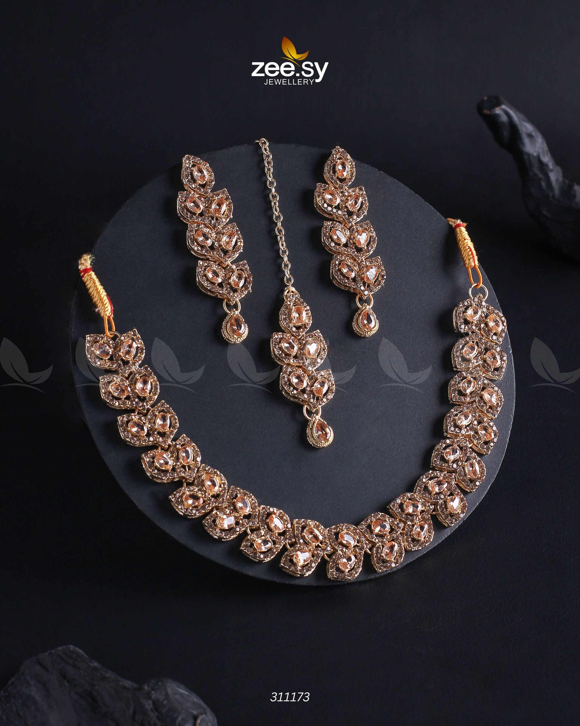 Elara Necklace - by - Libasekhas UK - Registered Vendor of : Zeesy - 100% Original Designer Dresss