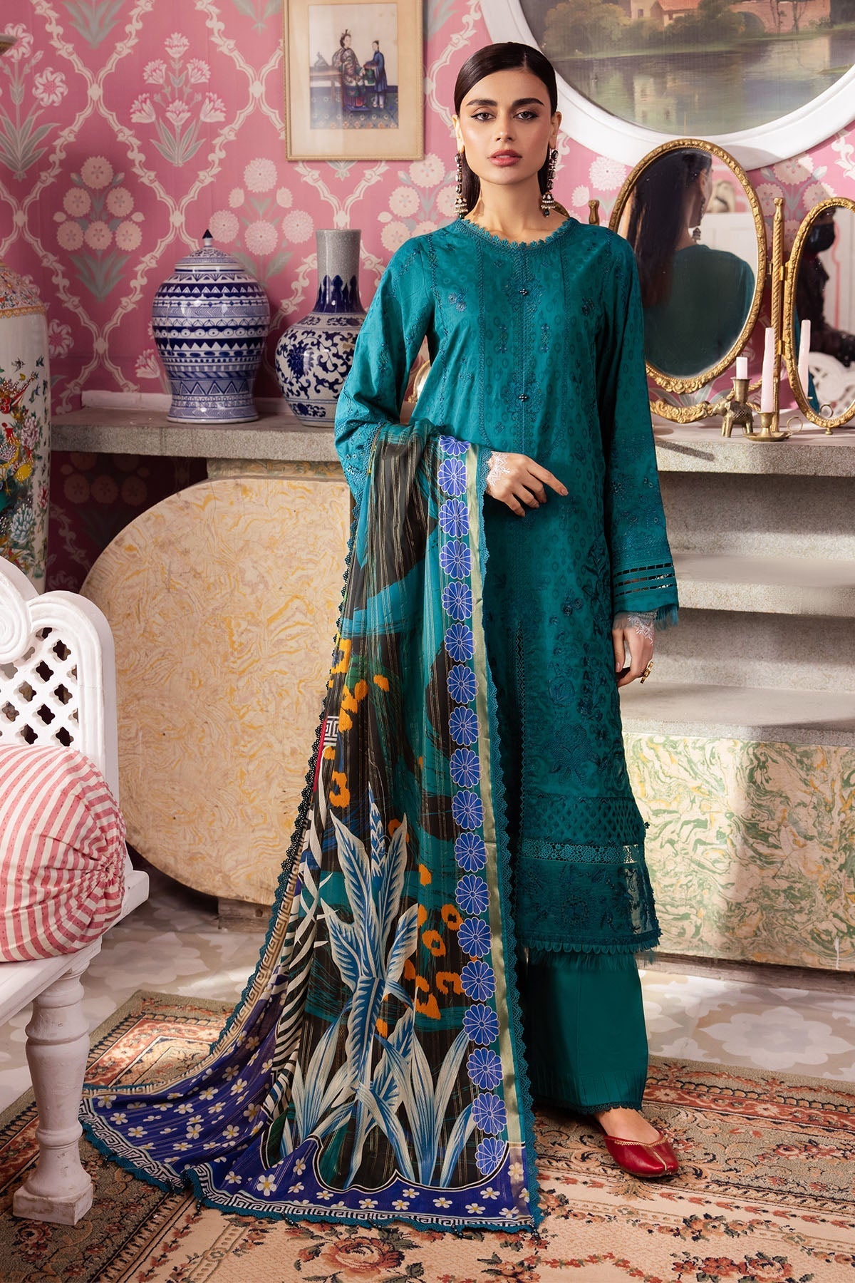 Nureh | Maya Lawn | NS-110 - by - Libasekhas UK - Registered Vendor of : Nureh - 100% Original Designer Dresss