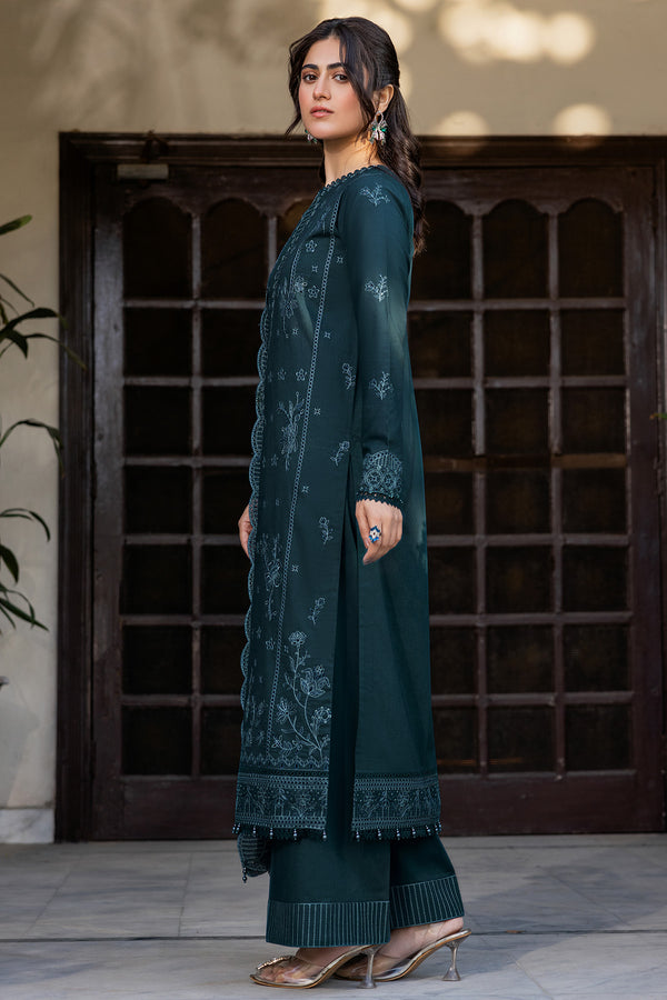 Farasha | Summer Weaves Embroidered Lawn | Teal Serenity - by - Libasekhas UK - Registered Vendor of : Farasha - 100% Original Designer Dresss