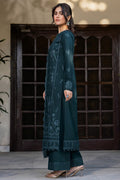 Farasha | Summer Weaves Embroidered Lawn | Teal Serenity - by - Libasekhas UK - Registered Vendor of : Farasha - 100% Original Designer Dresss