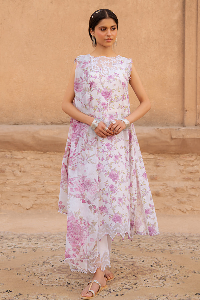 Cross Stitch | Eid Lawn Edit 25 | LILAC HINT - by - Libasekhas UK - Registered Vendor of : Cross Stitch - 100% Original Designer Dresss