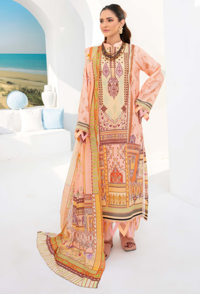 Humdum | Saira Bano Lawn 24 | D10 - by - Libasekhas UK - Registered Vendor of : HumDum - 100% Original Designer Dresss