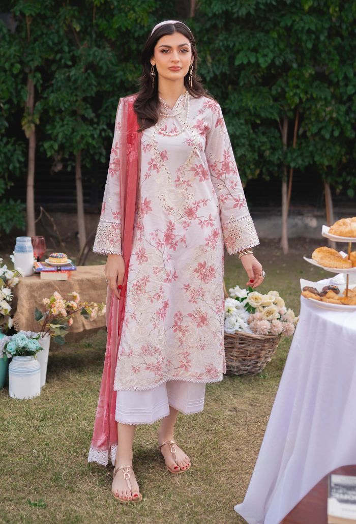 Humdum | Gardenia Lawn 24 | Printkari Lawn PLG 06 - by - Libasekhas UK - Registered Vendor of : HumDum - 100% Original Designer Dresss