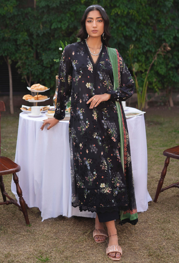 Humdum | Gardenia Lawn 24 |Printkari Lawn - PLG 01 - by - Libasekhas UK - Registered Vendor of : HumDum - 100% Original Designer Dresss