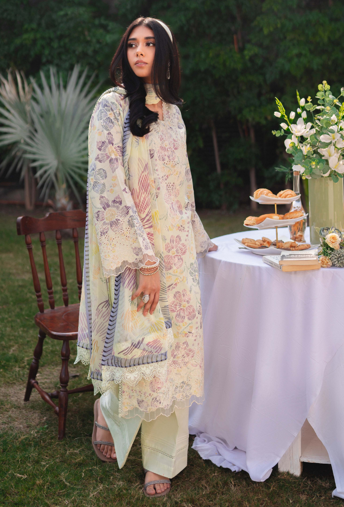 Humdum | Gardenia Lawn 24 |Printkari Lawn - PLG 05 - by - Libasekhas UK - Registered Vendor of : HumDum - 100% Original Designer Dresss