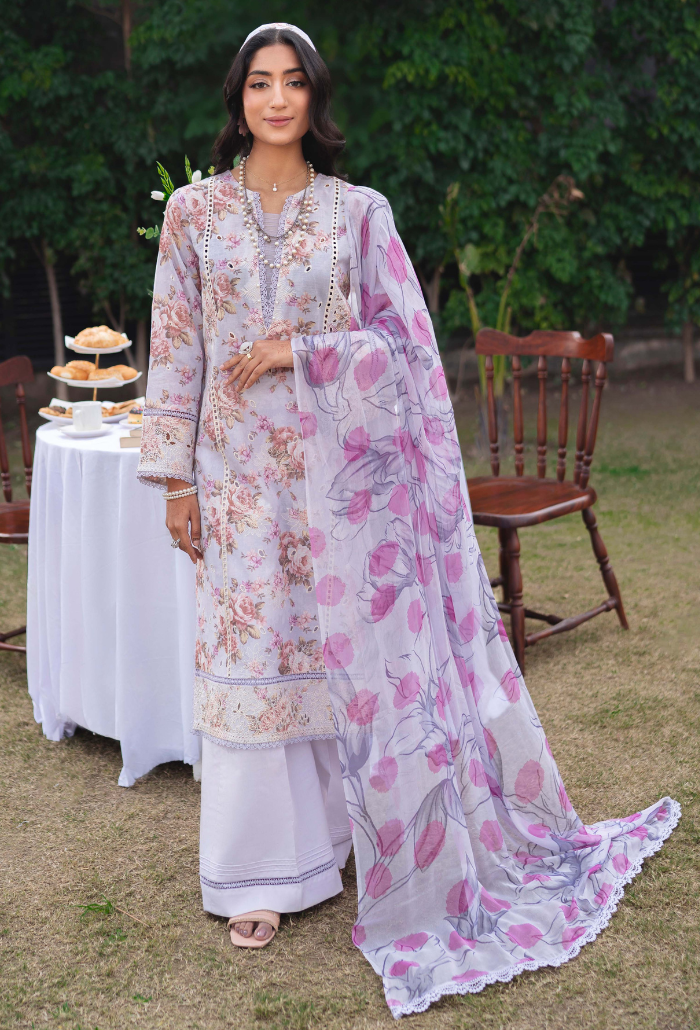 Humdum | Gardenia Lawn 24 | Printkari Lawn PLG 04 - by - Libasekhas UK - Registered Vendor of : HumDum - 100% Original Designer Dresss