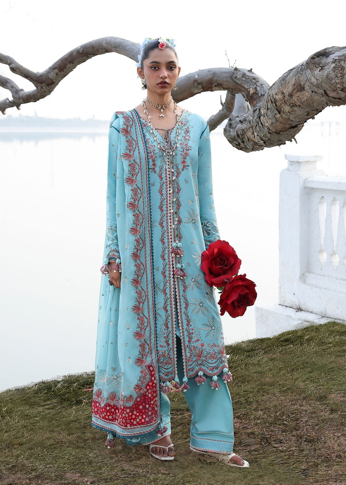 Hussain Rehar | Kalabagh Luxury Lawn 26 | Sepher - by Libasekhas UK - Registered Vendor of : Hussain Rehar - 100% Original Designer Dress