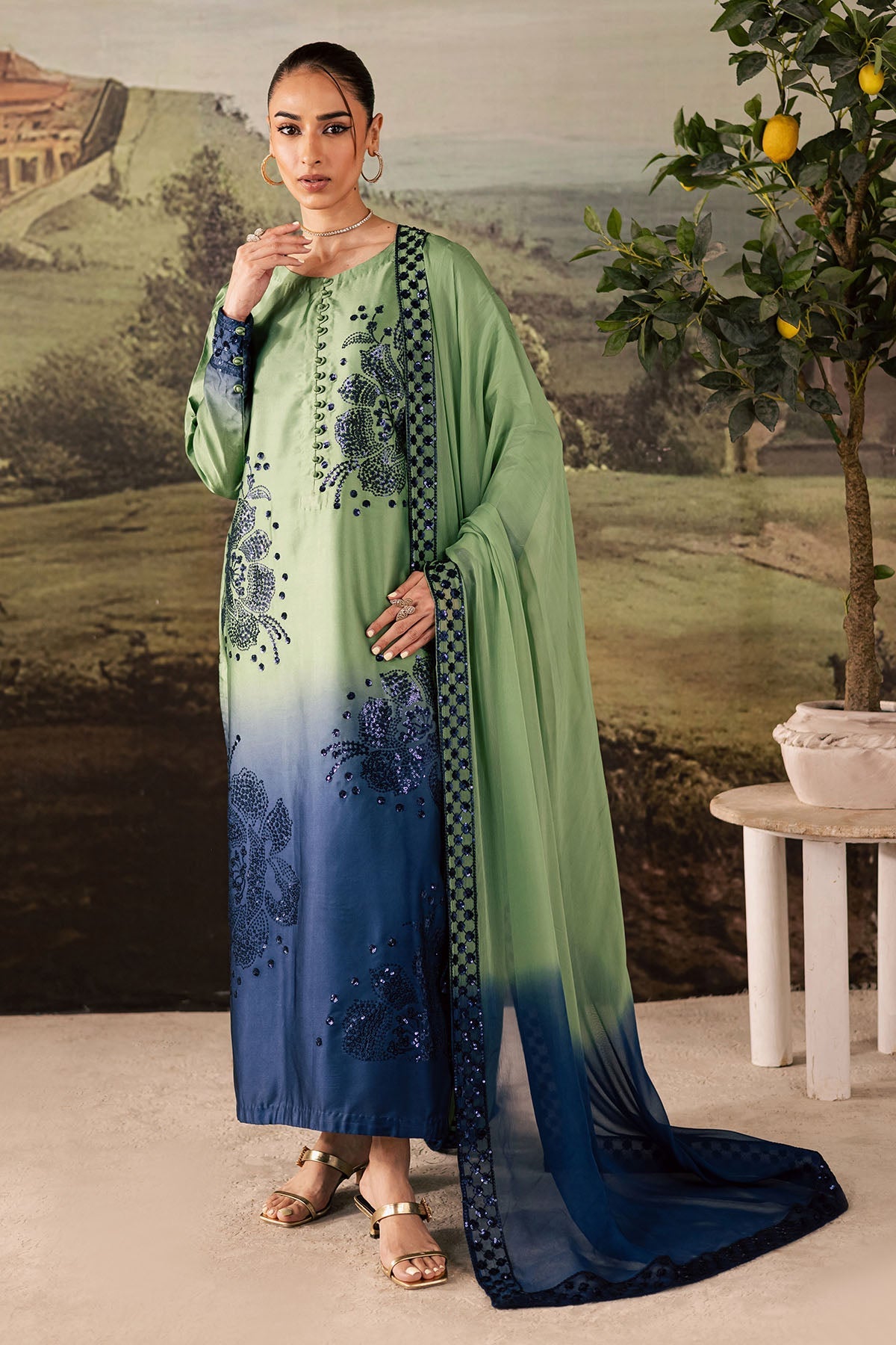 Nureh | Shades of Winter | NP-677 - by Libasekhas UK - Registered Vendor of : Nureh - 100% Original Designer Dress