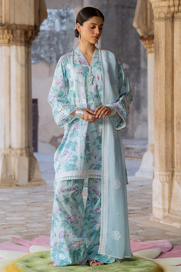 Cross Stitch | Eid Lawn Edit 25 | MINT GLAMOUR - by - Libasekhas UK - Registered Vendor of : Cross Stitch - 100% Original Designer Dresss