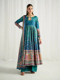 Gulaal | Aira Printed Silk | Azure - by Libasekhas UK - Registered Vendor of : Gulaal - 100% Original Designer Dress