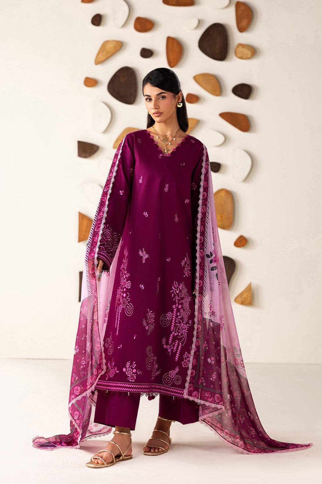 Farasha | Summer Melody 26 | Plum Grace - by Libasekhas UK - Registered Vendor of : Farasha - 100% Original Designer Dress