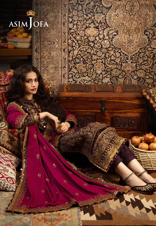 Asim Jofa | Kashmiri Tanka | AJKT 05 - by - Libasekhas UK - Registered Vendor of : Asim Jofa - 100% Original Designer Dresss